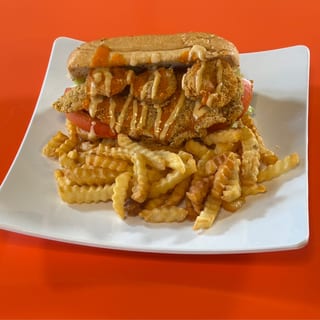 Catfish & shrimp po’boy